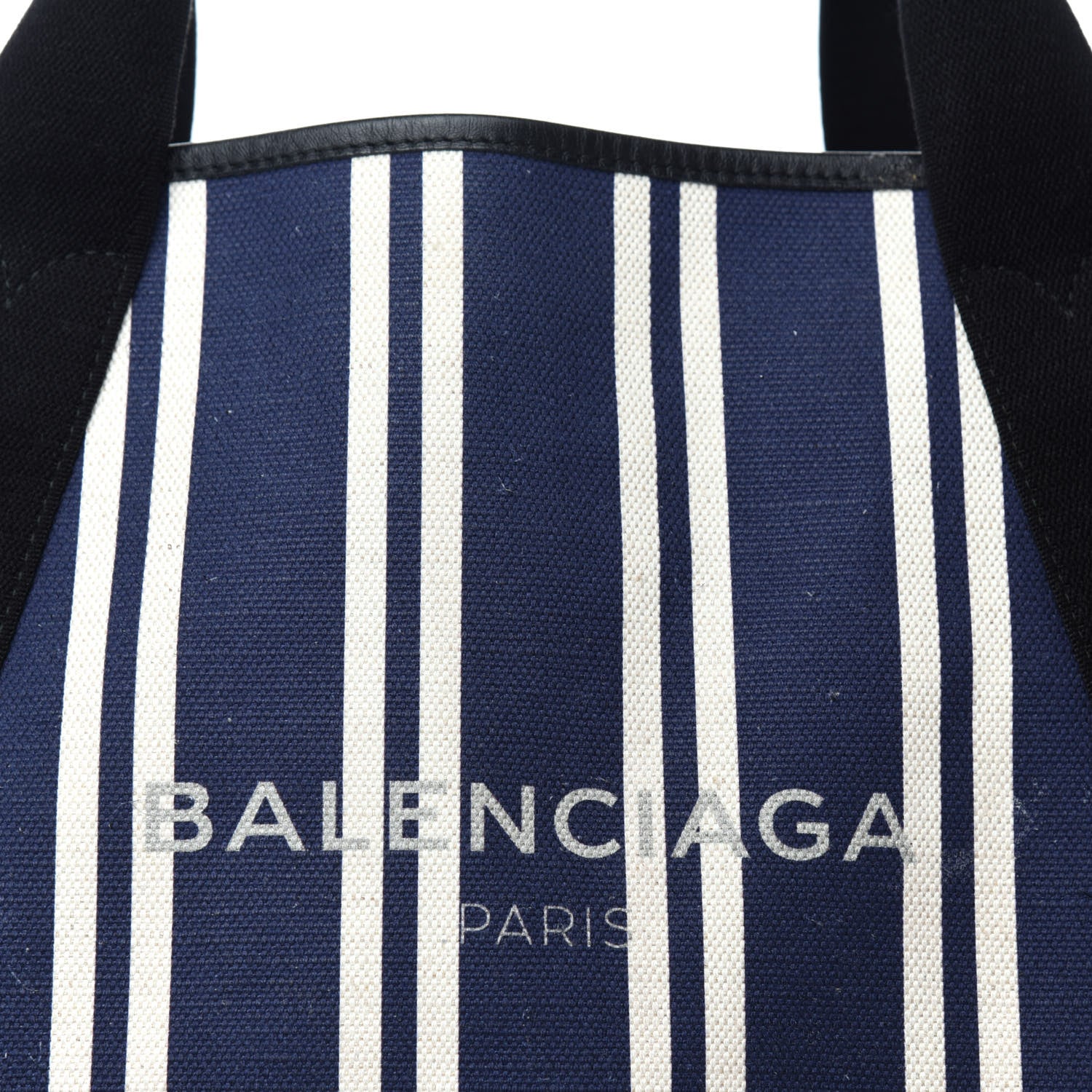 Balenciaga Canvas Navy Striped Cabas M Navy 9 of 18