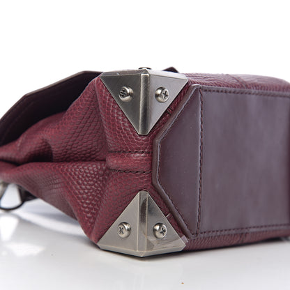 Alexander Wang Lizard Calfskin Embossed Small Marion Tote Oxblood Silver Hardware 7 of 8