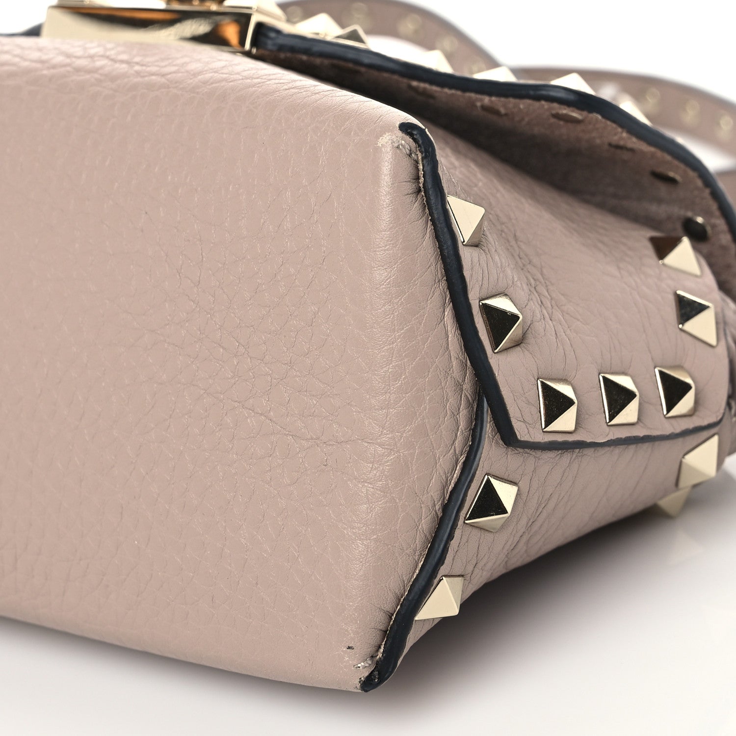 Valentino Garavani Pebbled Calfskin Mini Rockstud Crossbody Bag Poudre 8 of 8