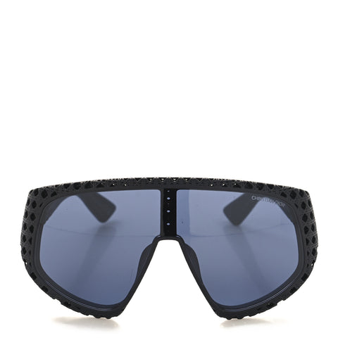 Acetate Nylon Cannage Mask Dior3D M1U Sunglasses Black