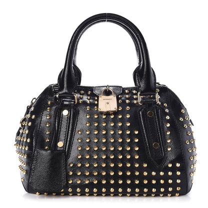 Burberry Patent Calfskin Studded Small Blaze Bowler Bag Black 1 of 8