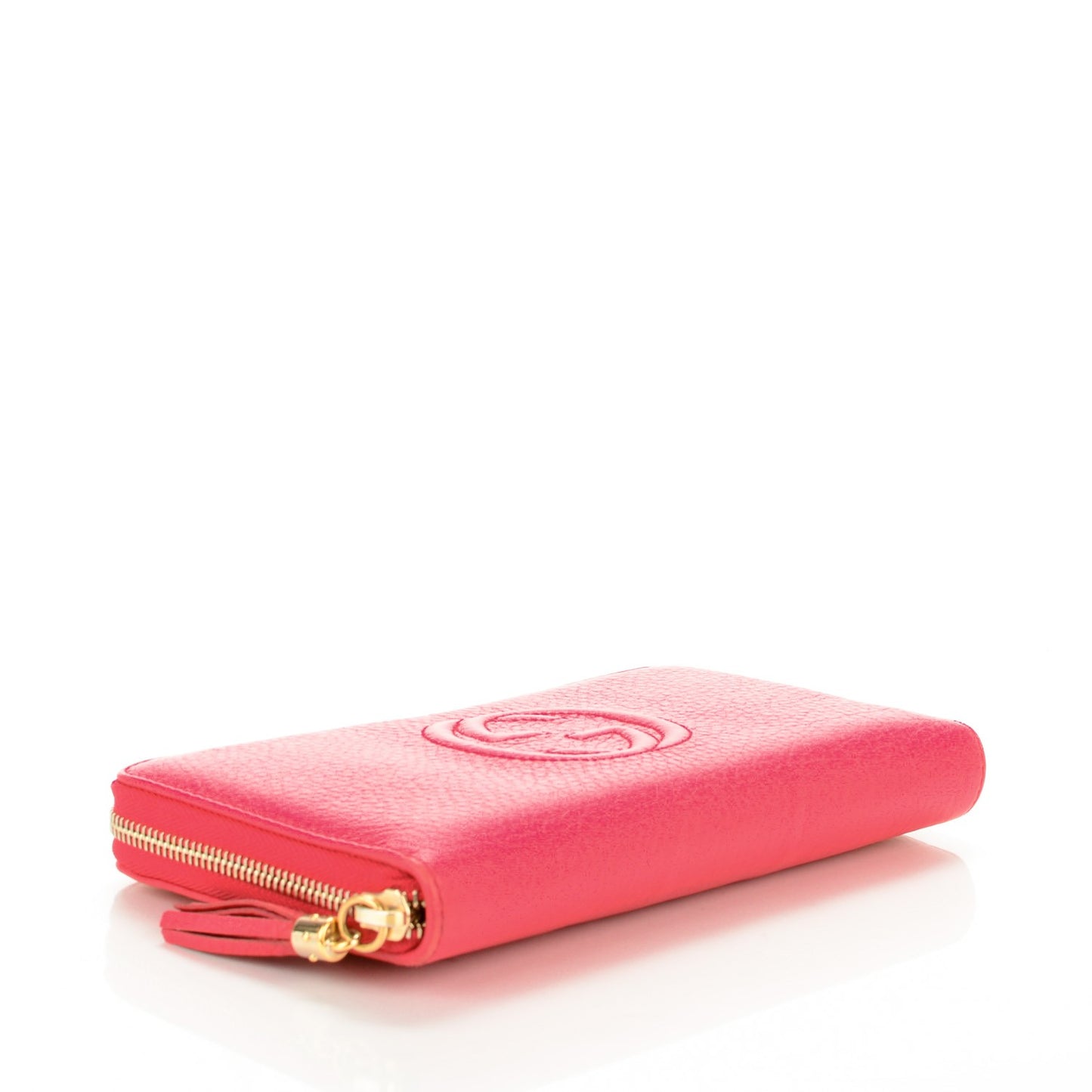 Pebbled Calfskin Soho Zip Around Wallet Pink