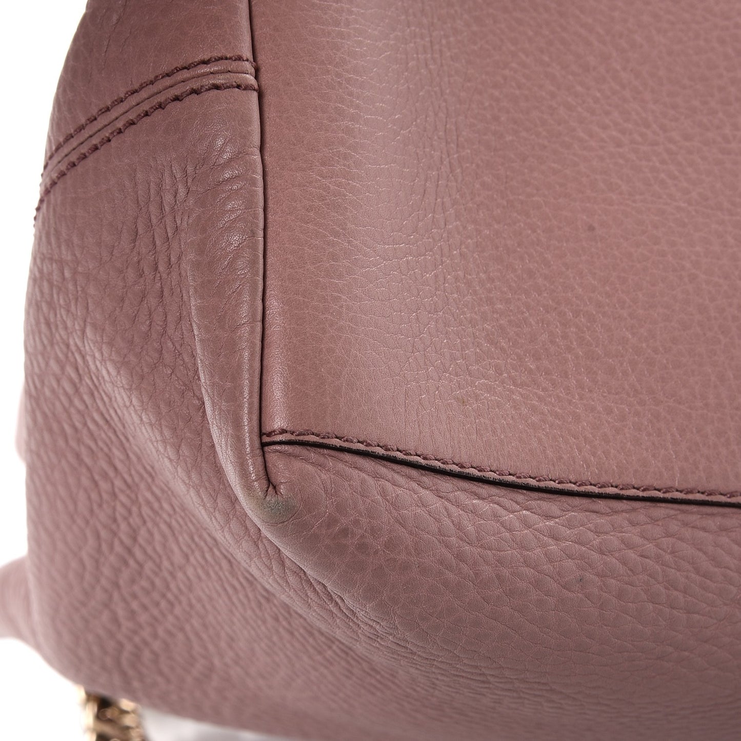 Pebbled Calfskin Medium Soho Chain Shoulder Bag Dark Cipria