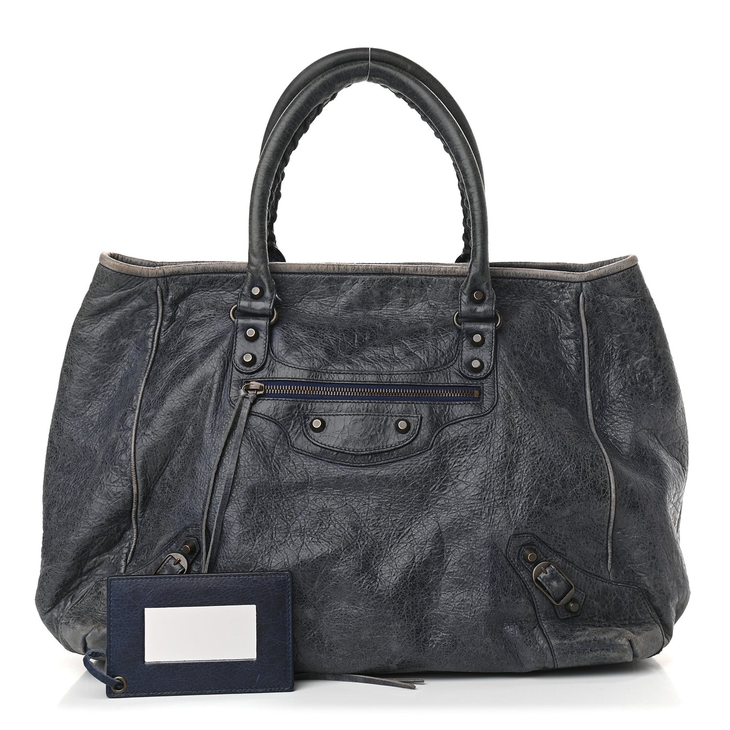Agneau Classic Hardware Large Sunday Tote Bleu Roi