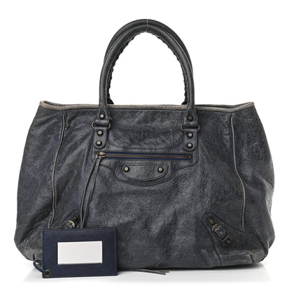 Balenciaga Agneau Classic Hardware Large Sunday Tote Bleu Roi 1 of 9