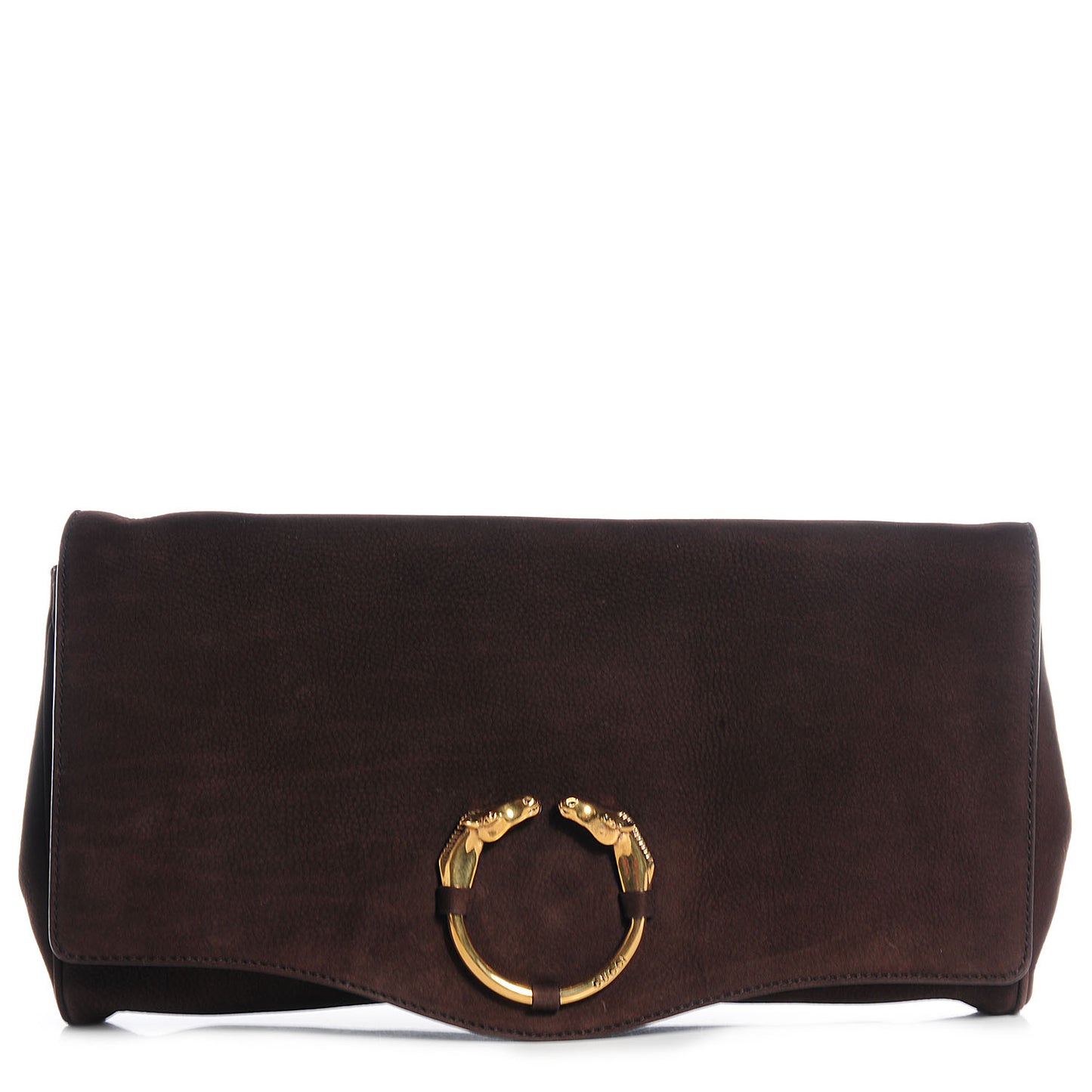 Nubuck Ribot Horse-Heads Clutch Brown