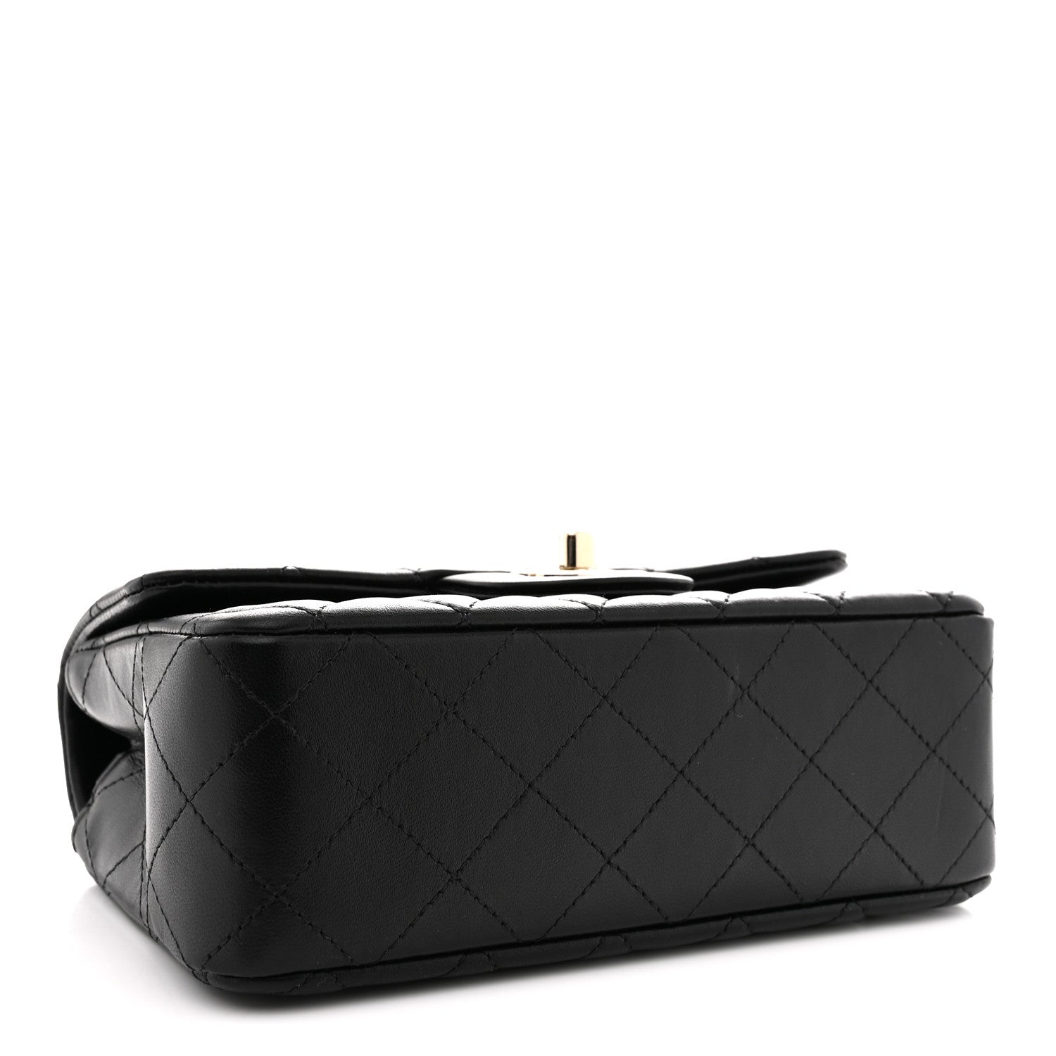 Chanel Lambskin Quilted Mini Rectangular Flap Black 4 of 11