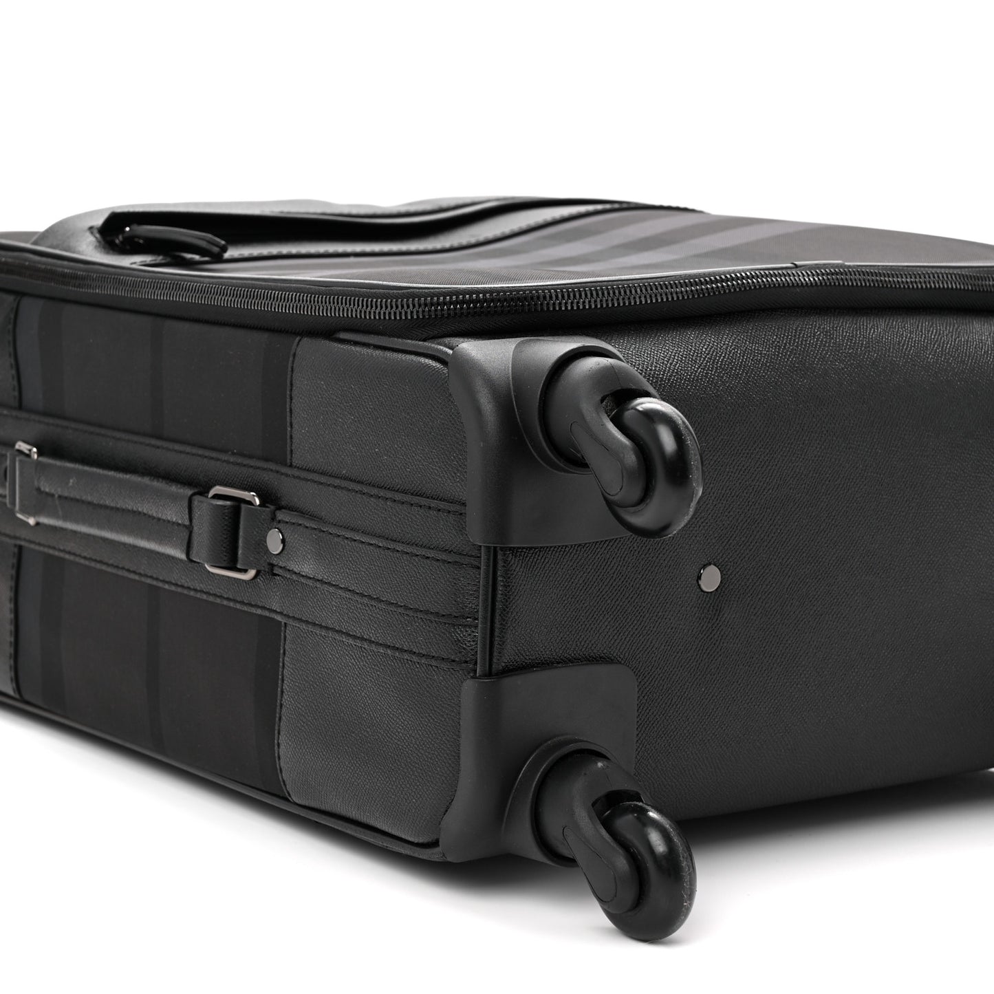 Smoked Check Carry-On Suitcase Black