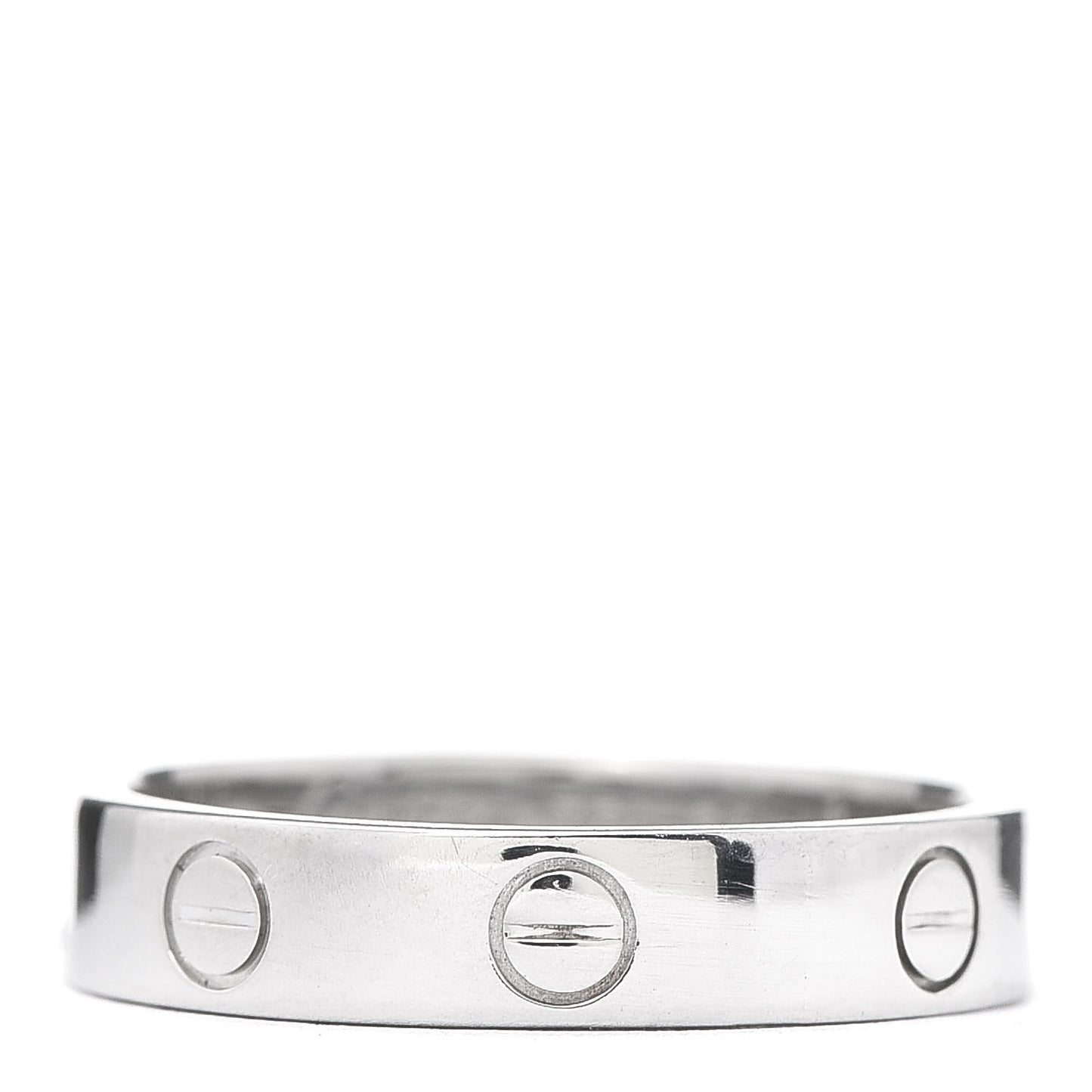18K White Gold Diamond 4mm LOVE Wedding Band Ring 51 5.75