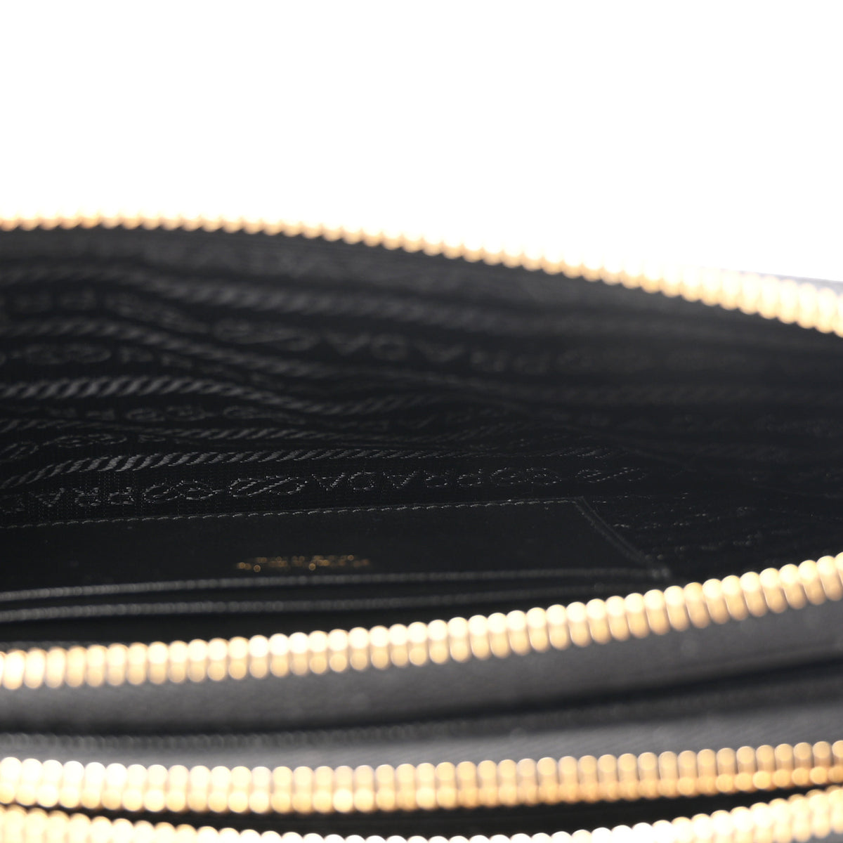 Saffiano Triangle Mini Double Zip Chain Crossbody Bag Black