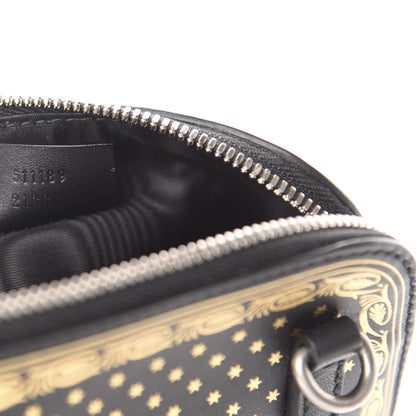 Gucci X SEGA Calfskin GUCCY Stars Mini Dome Shoulder Bag Black Gold 9 of 10