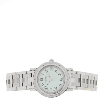 Hermes Stainless Steel 24mm Clipper Quartz Watch White 2 of 4