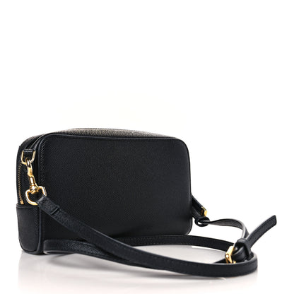 Christian Dior Grained Calfskin Caro Double Pouch Black 3 of 9