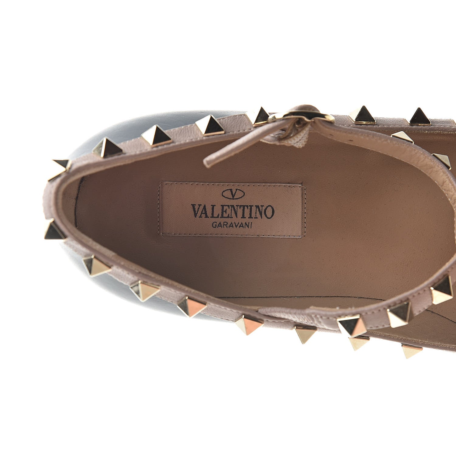 Valentino Garavani Nappa Rockstud Cage Ballerina Flats 39 Stone Poudre 7 of 10
