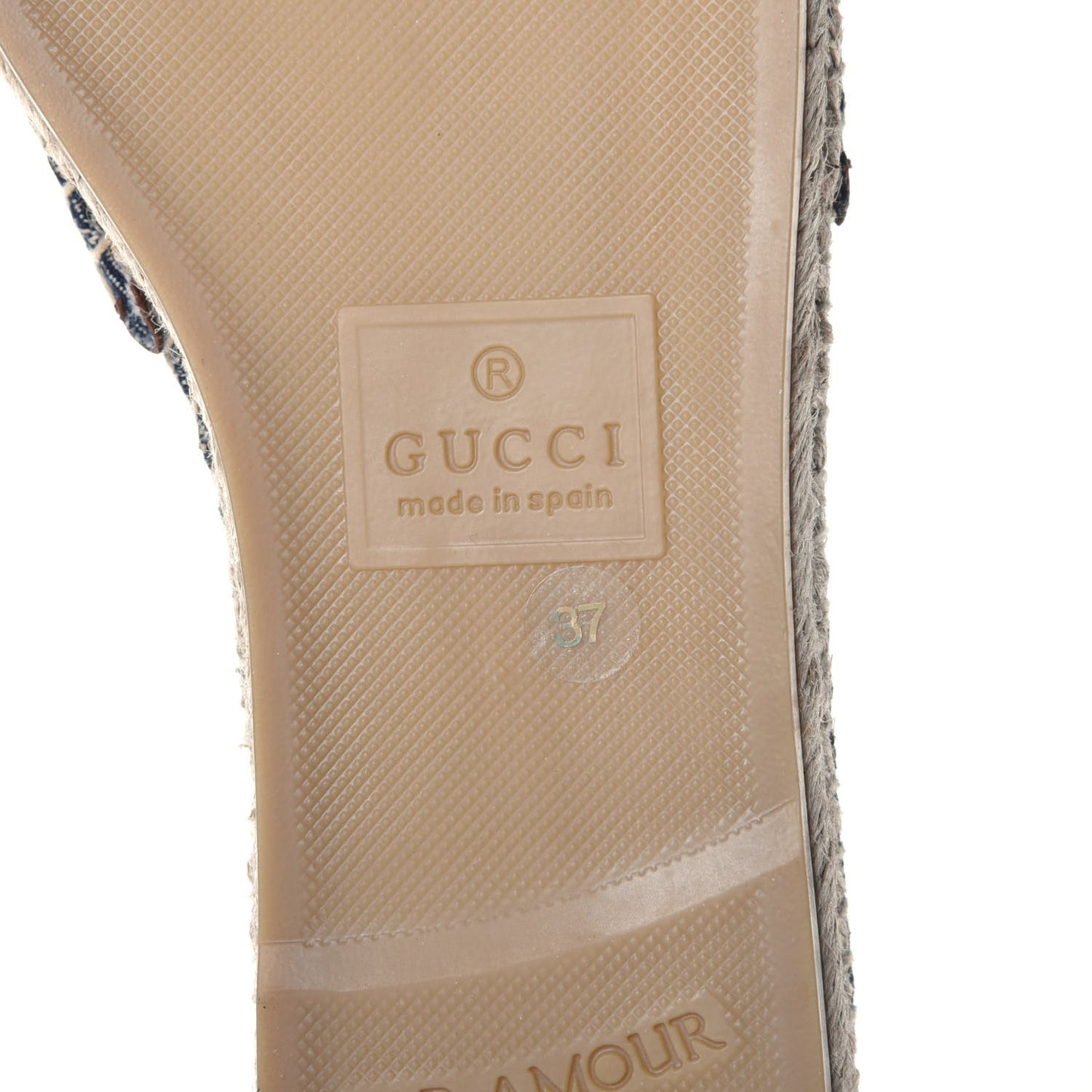 Denim GG Monogram Espadrilles 37 Blue Tea Cuir