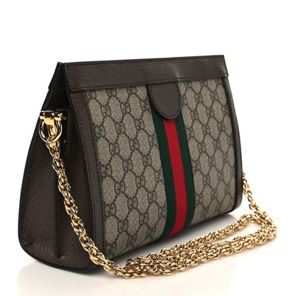 Gucci GG Supreme Monogram Web Small Ophidia Chain Shoulder Bag Brown 3 of 7