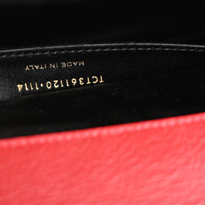 Saint Laurent Calfskin Monogram Large Belle De Jour Clutch Red 7 of 11