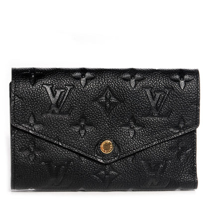 Louis Vuitton Empreinte Compact Curieuse Wallet Black 1 of 8