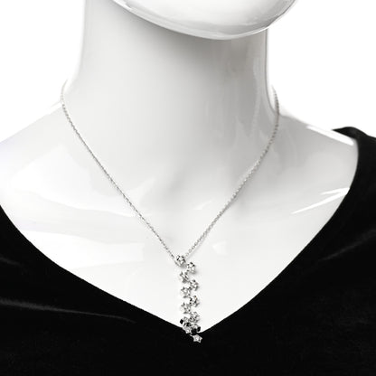 Chanel 18K White Gold Diamond Comet Multi Star Pendant Necklace 2 of 4