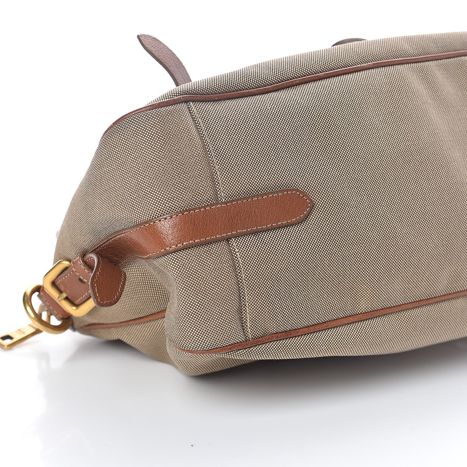 Prada Jacquard Logo Handbag Corda Brandy 9 of 10