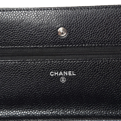 Chanel Caviar Quilted Wallet On Chain WOC Black 6 of 8