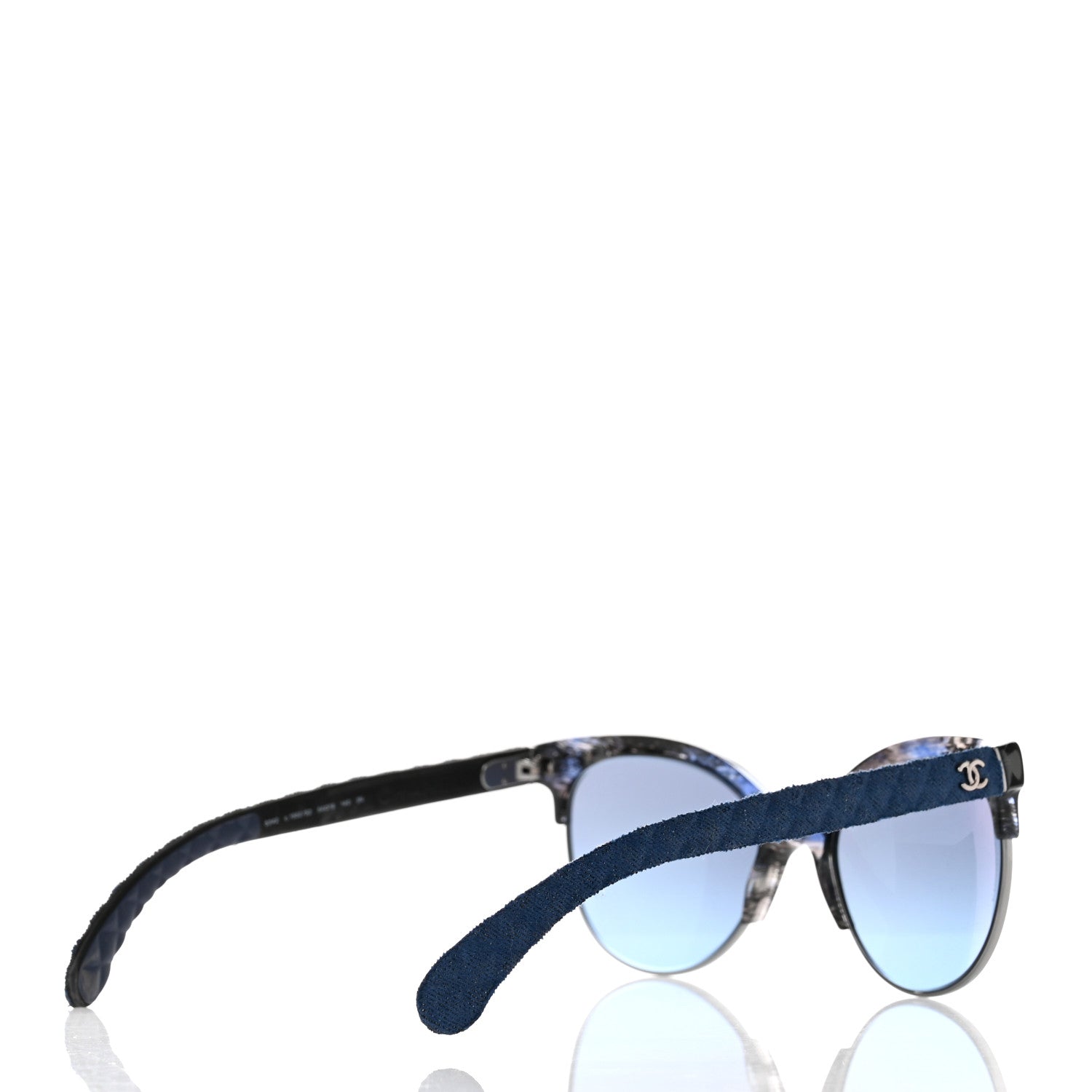 Chanel Acetate Denim CC Sunglasses 5432 Blue 4 of 8