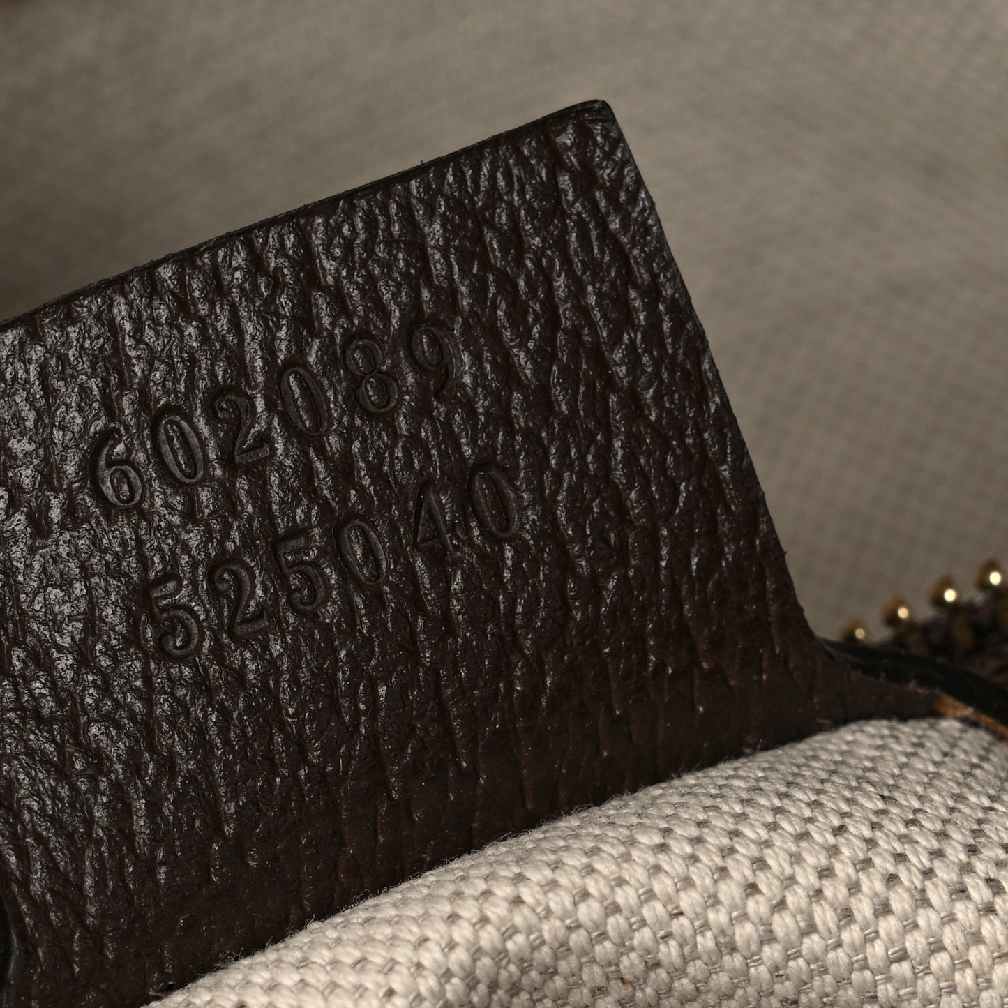 Monogram Textured Dollar Calfskin Horsebit 1955 Cinch Top Messenger Bag Beige Ebony Cocoa