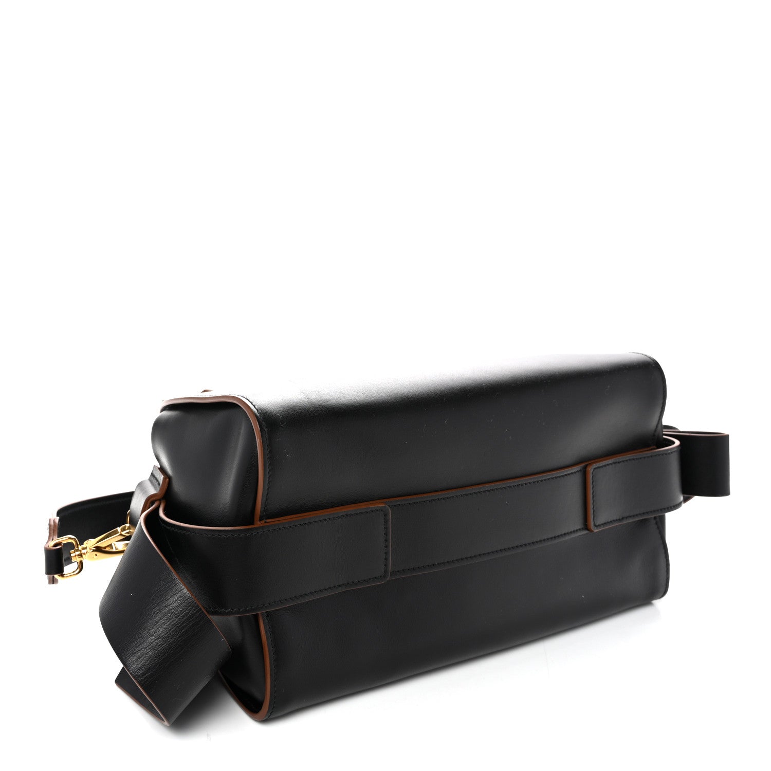 Prada City Calf Ribbon Bowling Bag Black 4 of 10