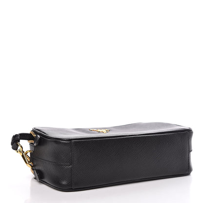 Prada Saffiano Mini Double Zip Crossbody Black 4 of 11