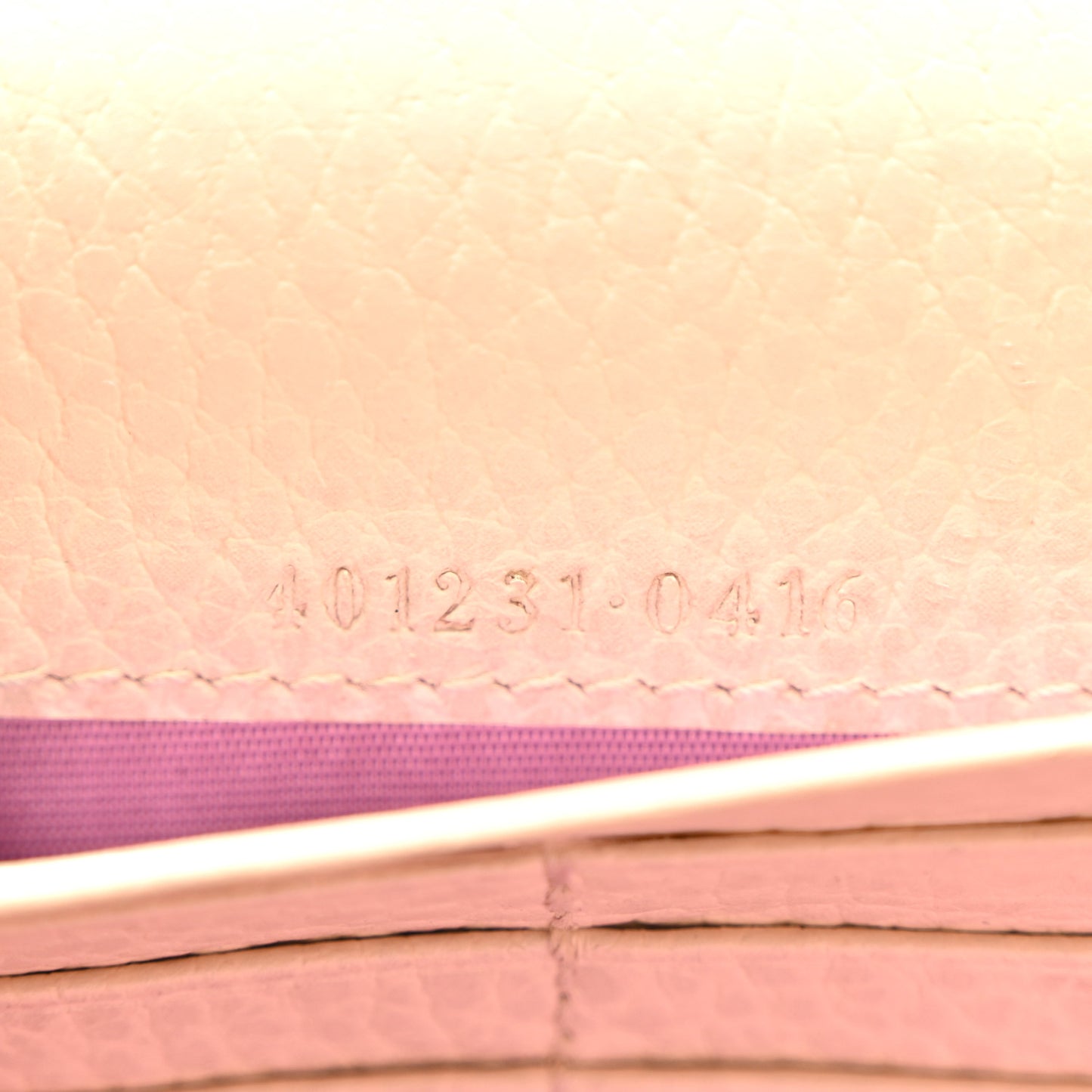 Dollar Calfskin Mini Dionysus Chain Wallet Mystic White