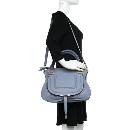 Chloe Calfskin Medium Marcie Satchel Street Blue 2 of 9