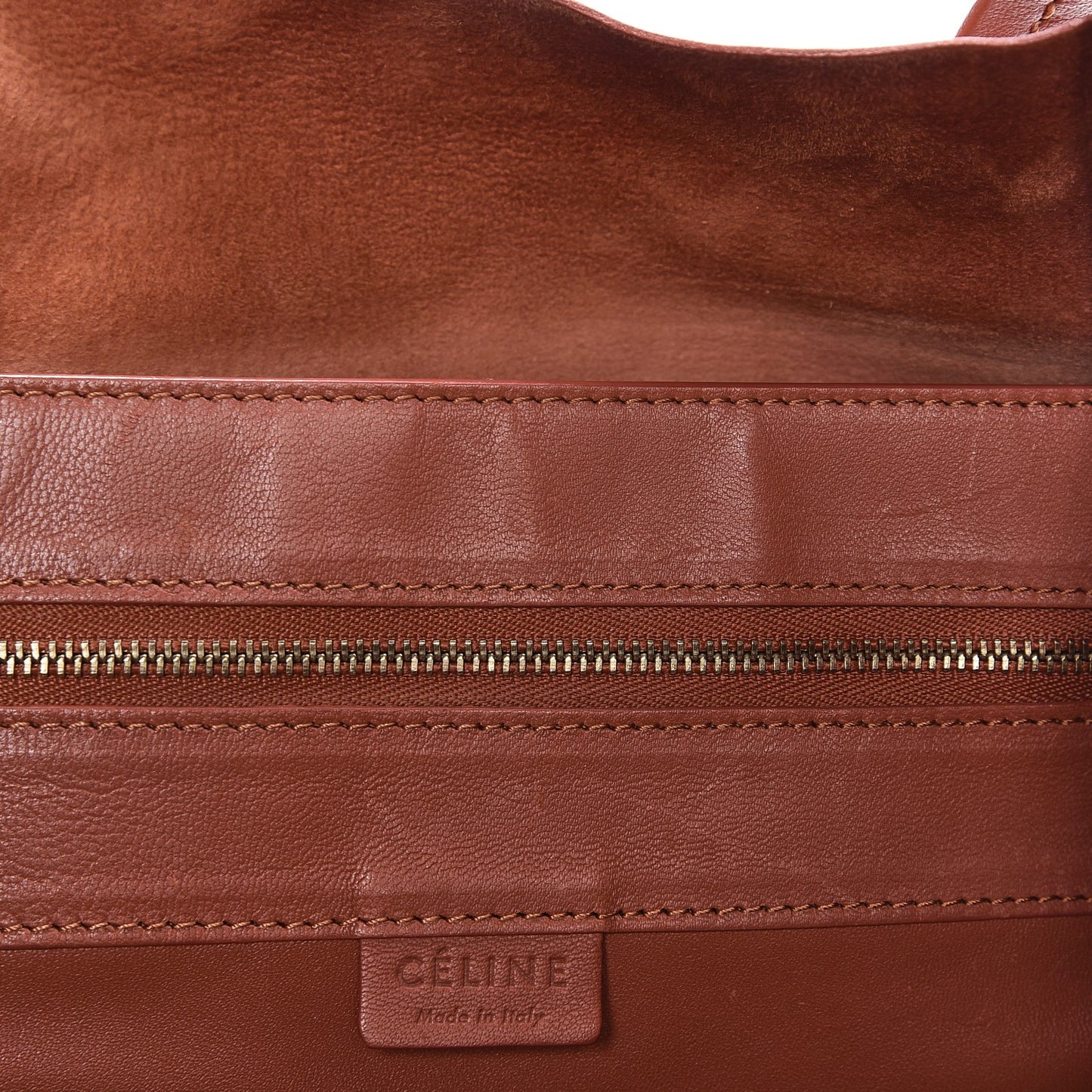 Smooth Lambskin Horizontal Bi-Cabas Terracotta