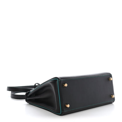 Hermes Swift Horseshoe Kelly Retourne 25 Bleu Indigo Malachite 2 of 8