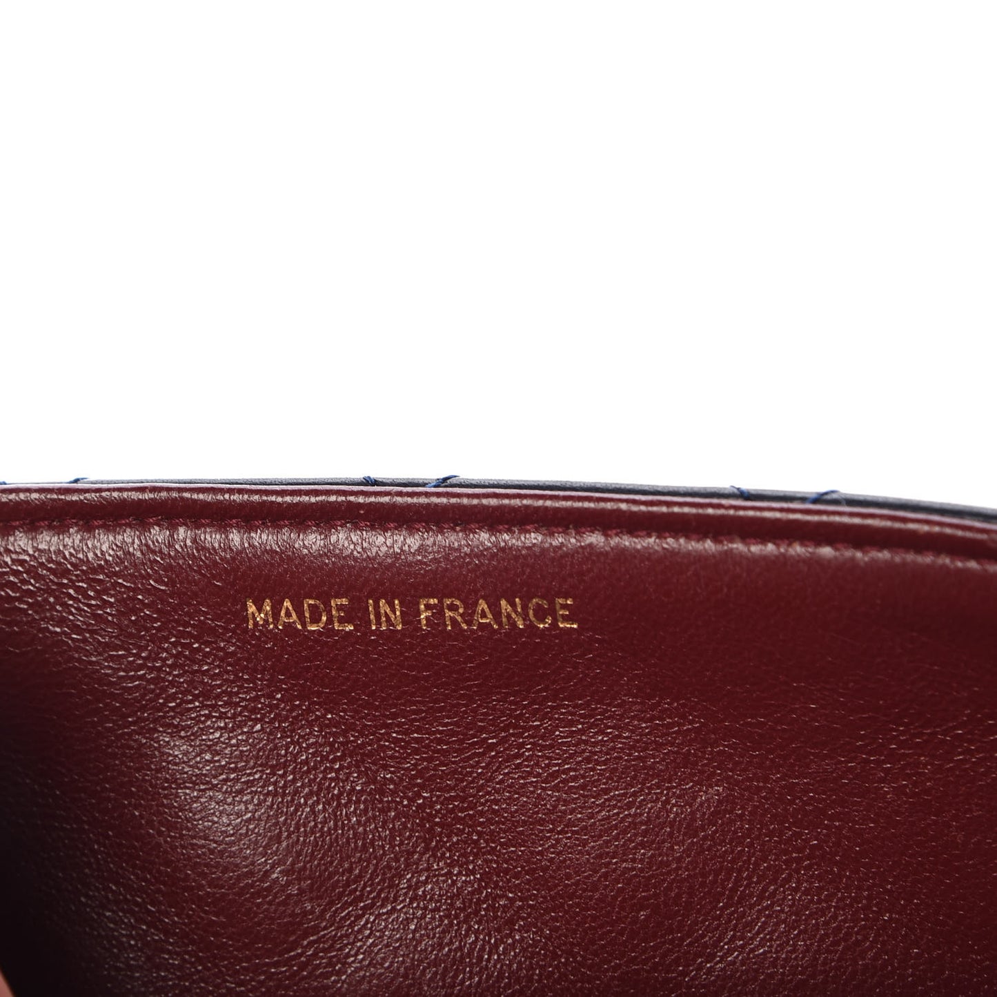 Lambskin Quilted Small Flap Navy