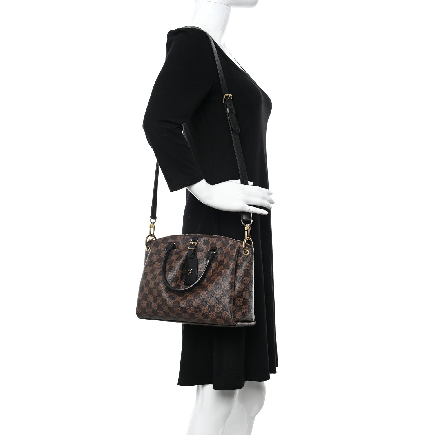 Louis Vuitton Damier Ebene Odeon Tote PM Black 2 of 10