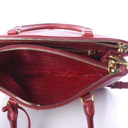 Prada Saffiano Small Galleria Double Zip Tote Fuoco 9 of 12