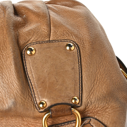 Prada Vitello Daino Pushlock Shoulder Bag Brown 14 of 16