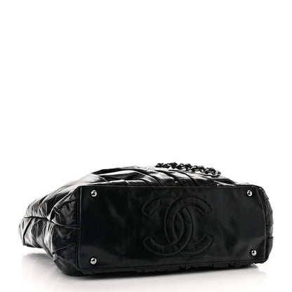 Chanel Glazed Calfskin Large Twisted Tote Black 4 of 10