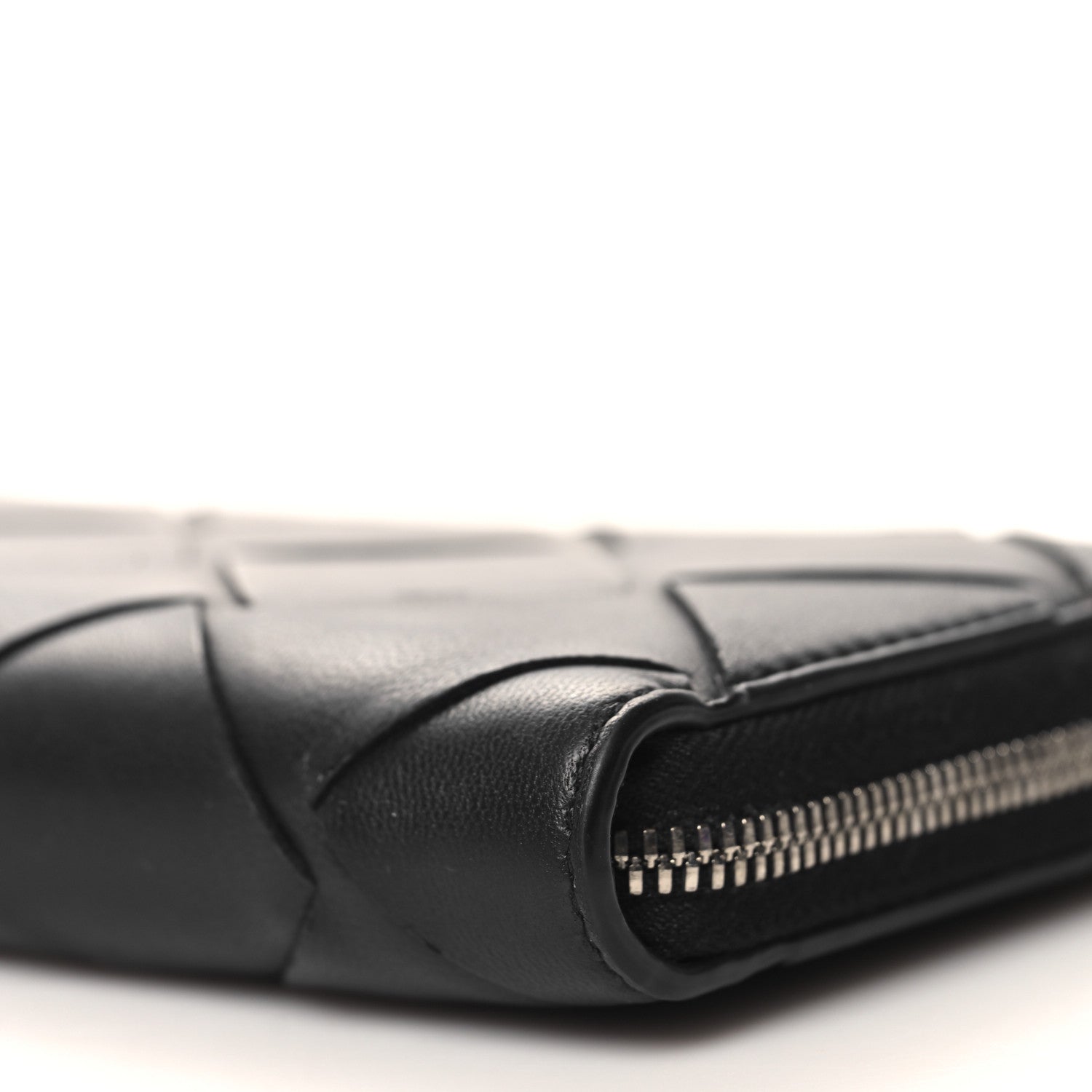 Bottega Veneta Nappa Maxi Intrecciato Zip Around Wallet Black 9 of 9