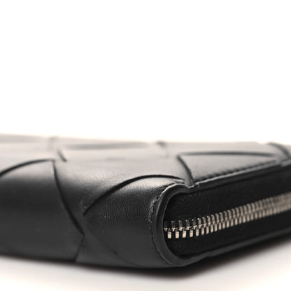 Bottega Veneta Nappa Maxi Intrecciato Zip Around Wallet Black 9 of 9