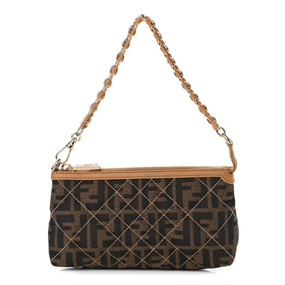 Fendi Zucca Quilted Pochette Tobacco 1 of 10