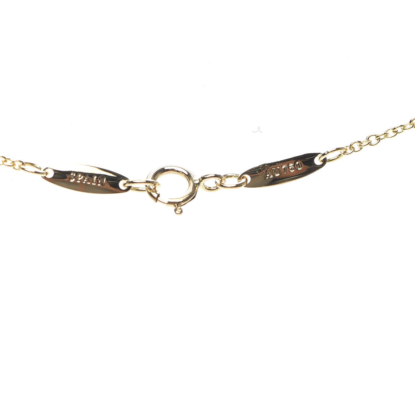 18K Yellow Gold Diamond .17ct Elsa Peretti Diamonds by the Yard Heart Pendant Necklace