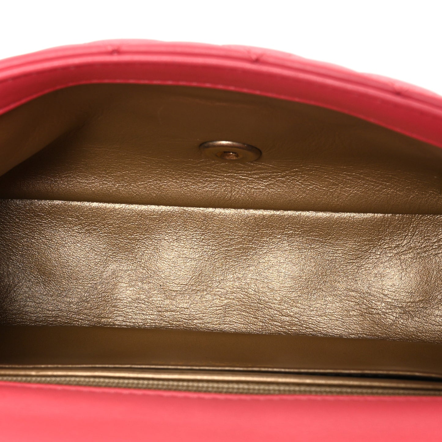 Lambskin Quilted Pearl Crush Mini Rectangular Flap Pink