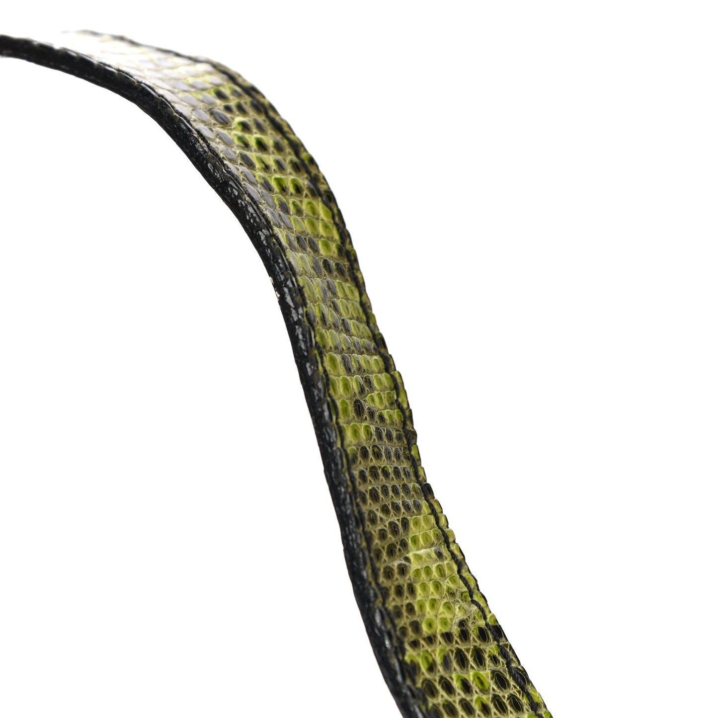 Shearling Lizard Beaded Baguette Black Green Multicolor