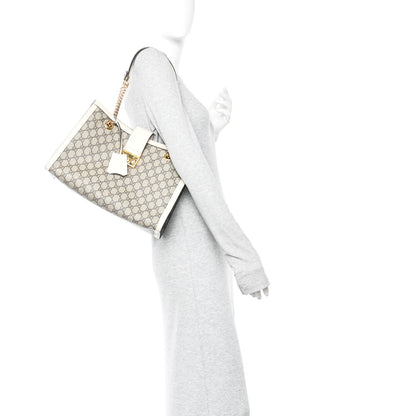 Gucci GG Supreme Monogram Medium Padlock Tote White 2 of 11