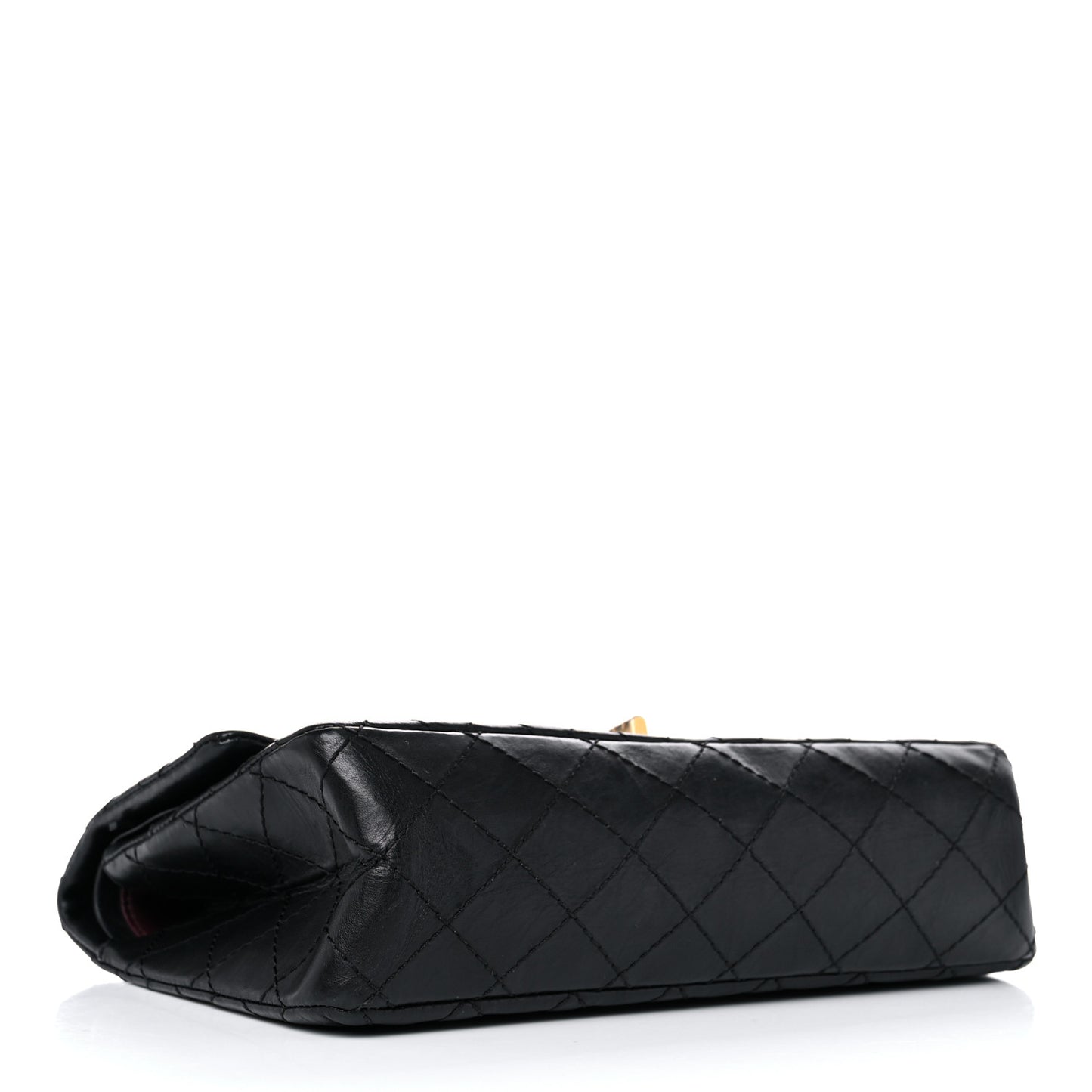 Aged Calfskin Quilted 2.55 Reissue 225 Flap Black