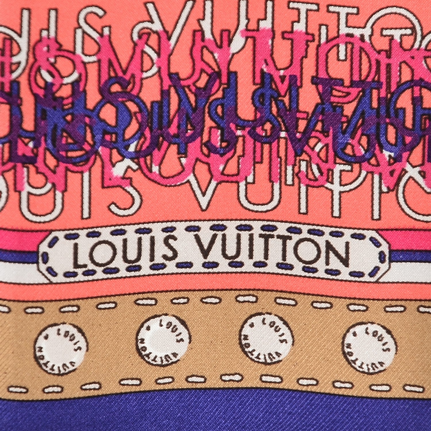 Louis Vuitton Silk Monogram Map Bandeau 3 of 6