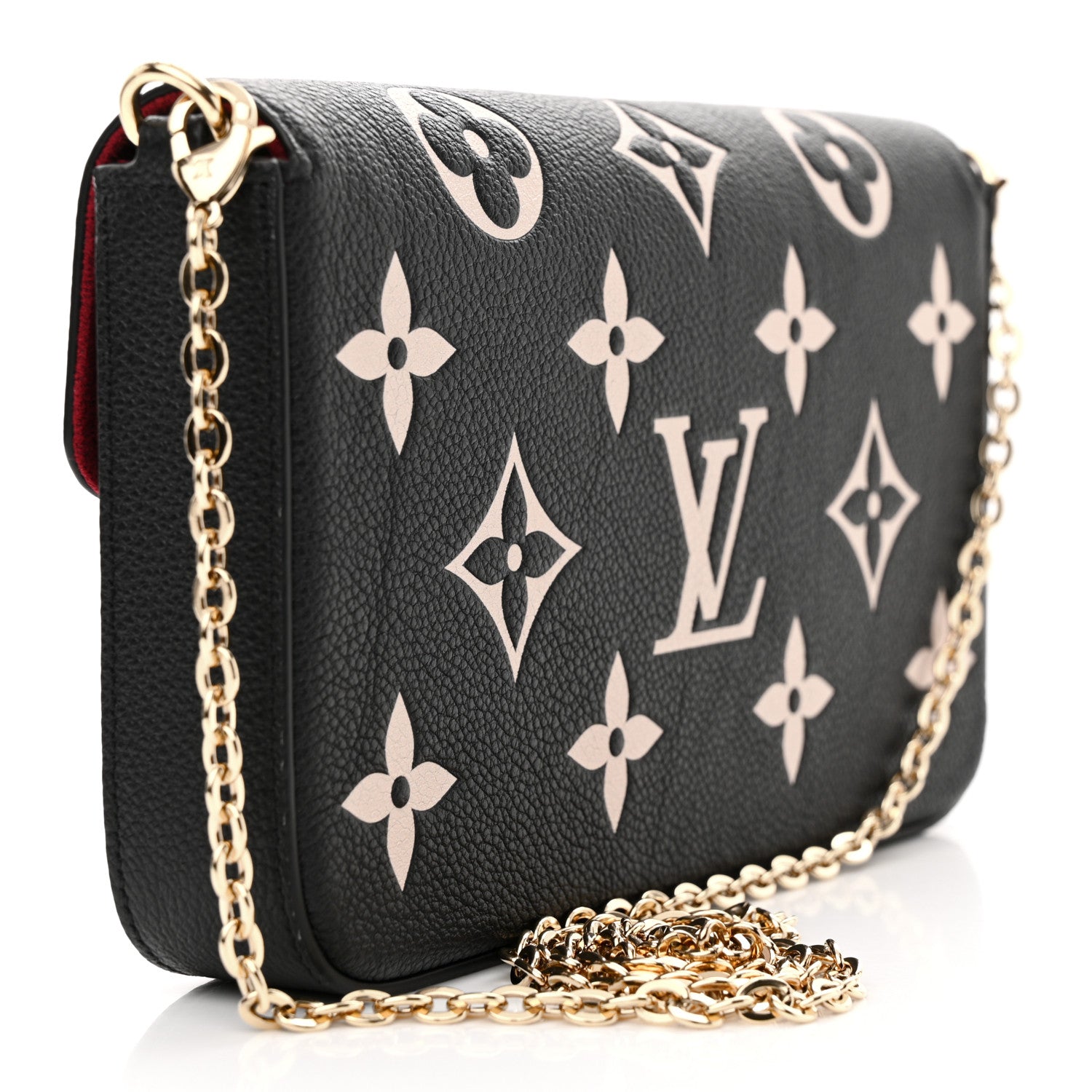Louis Vuitton Empreinte Monogram Giant Felicie Pochette Black Beige 4 of 11