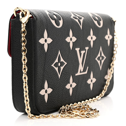 Louis Vuitton Empreinte Monogram Giant Felicie Pochette Black Beige 4 of 11