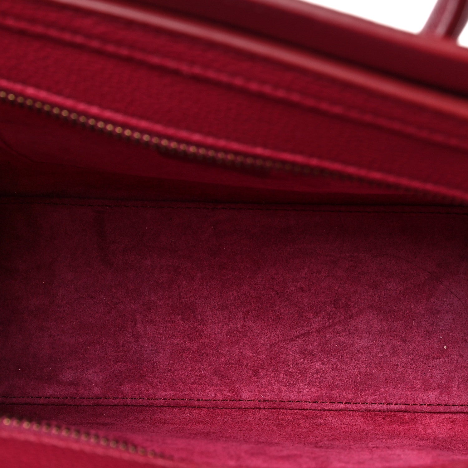 Celine Drummed Calfskin Nano Luggage Plum 5 of 9